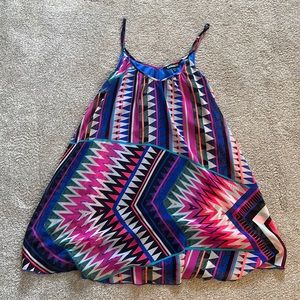 Express geometric neon dress with liner